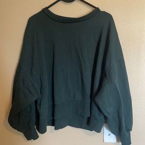 Oversized Dark Green Sweater Sweatshirt - Size Large